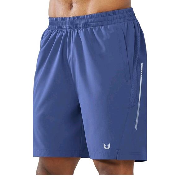 NORTHYARD Men's 7" Size Medium Blue Athletic Running Shorts Pockets Quick Dry S3 - Picture 1 of 7